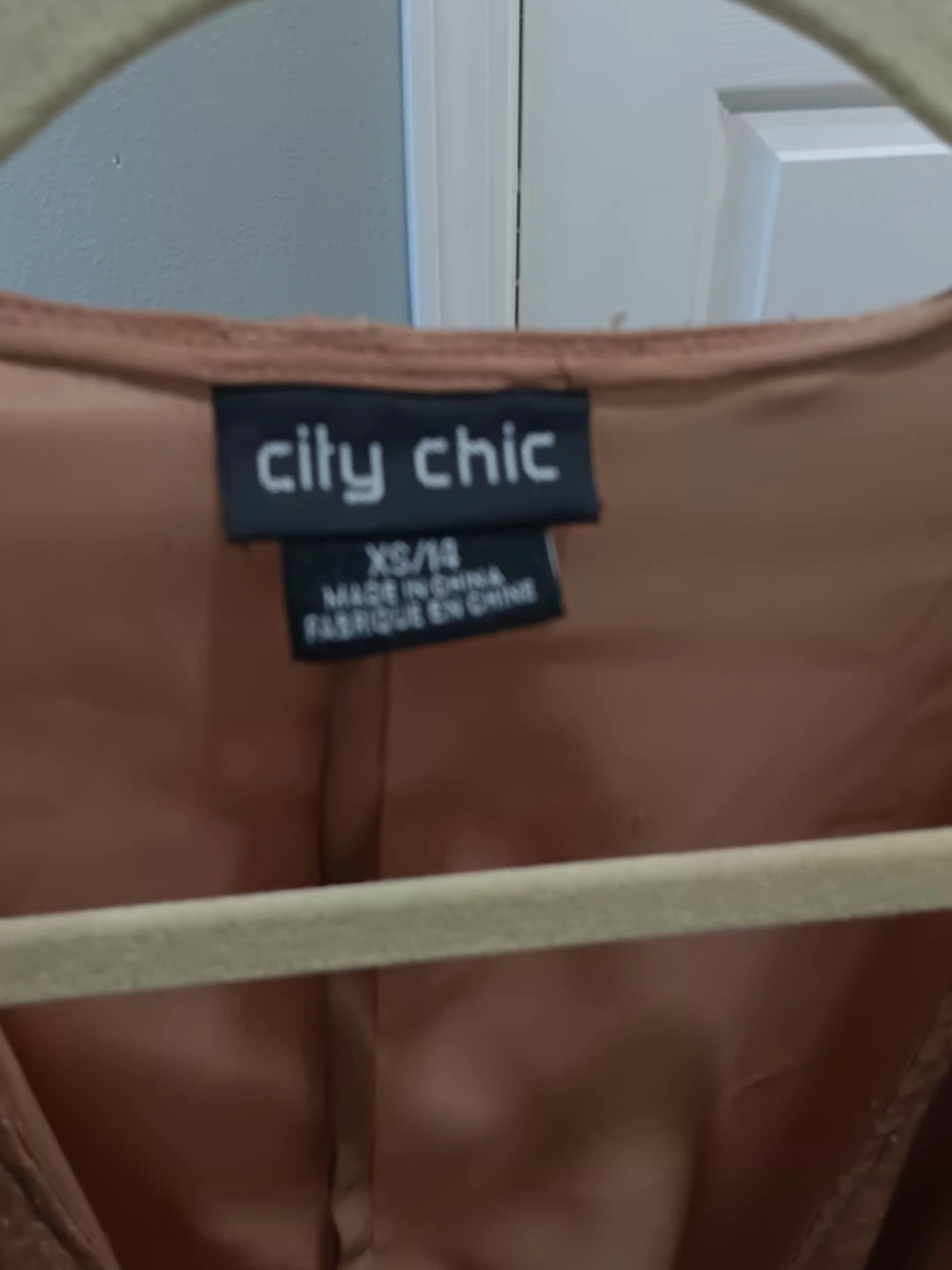 City Chic Satin Midi Dress in Dusty Rose, Size 14W - Picture 4 of 4